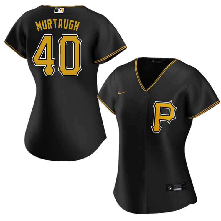 Nike Women #40 Danny Murtaugh Pittsburgh Pirates Baseball Jerseys Sale-Black - Click Image to Close